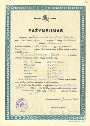 Buknaiciu pradzios mokyklos pazymejimas 1944 m..jpg