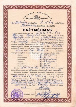 Lauraitis Vincas. Pazymejimas 1944 m..jpg