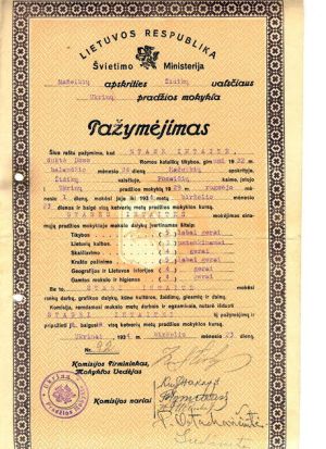 Ukrinu prad. m-klos pazymejimas 1934 m..jpg