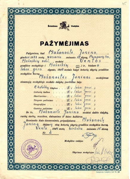 Vaizdas:Ventos prad. m-klos pazymejimas 1944 m..jpg