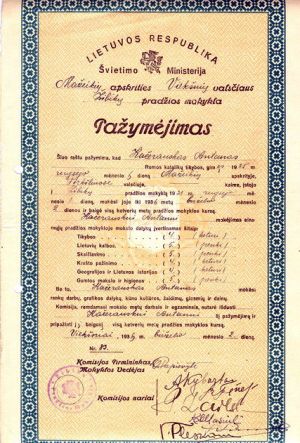 Zibiku prad. m-klos pazymejimas 1936.jpg
