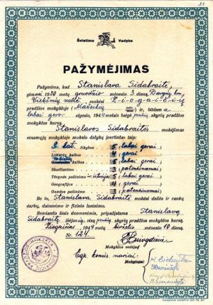Ziogaiciu prad. m-klos pazymejimas 1944 m..jpg
